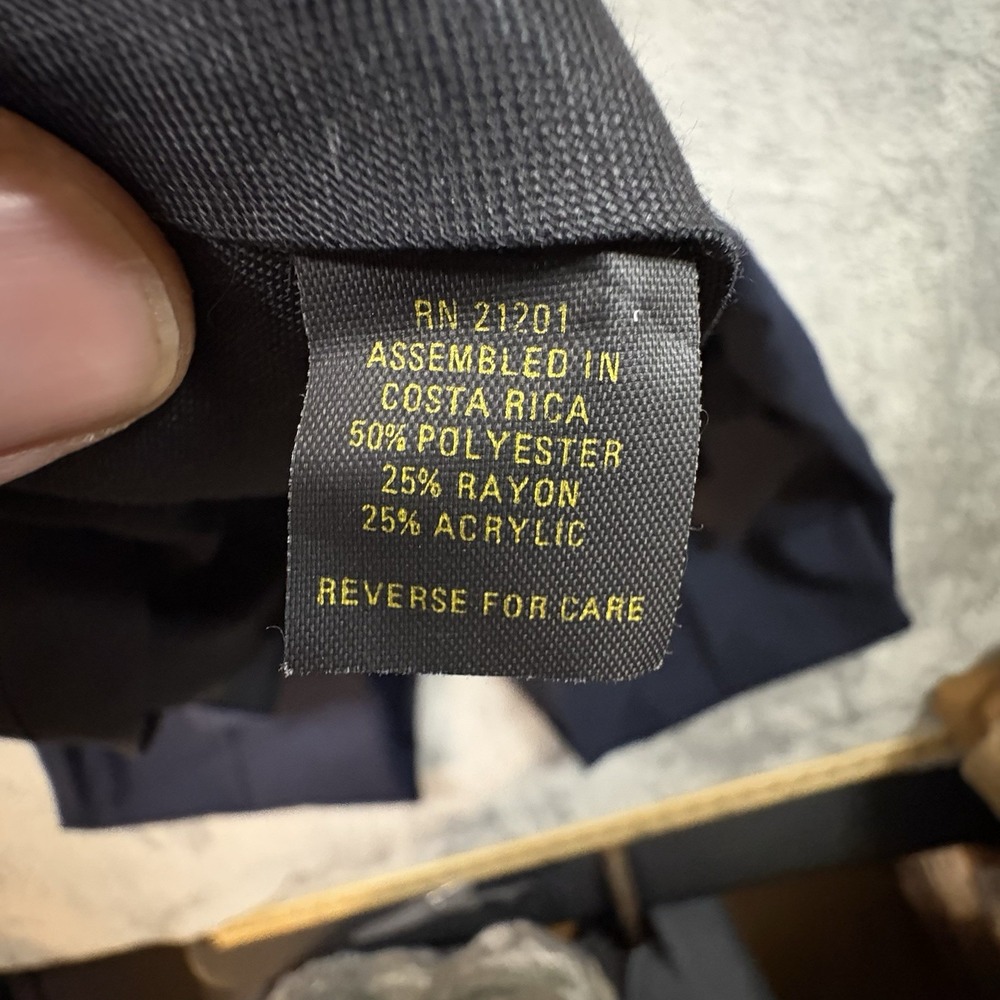 VTG Farah Men's 39.5x28.25 Navy Pleated Front Dress Pants SEE DESCRIPTION - Picture 4 of 10